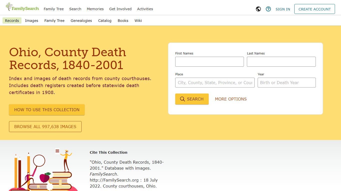 Ohio, County Death Records, 1840-2001 - FamilySearch
